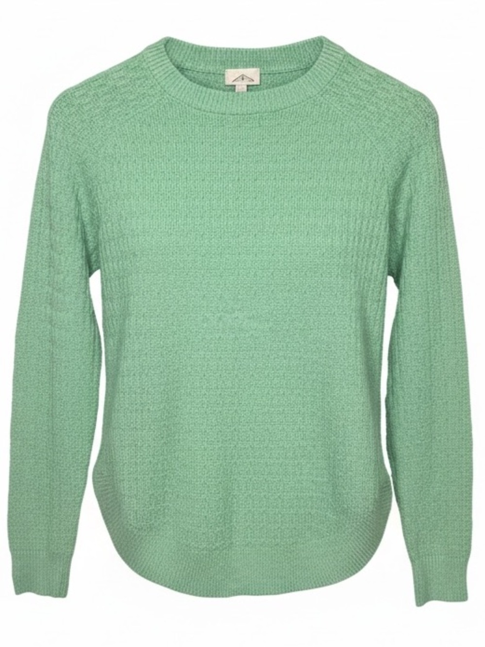 St John’s Bay Small Green Sweater Womens Lightweight Knit Crewneck Church Casual